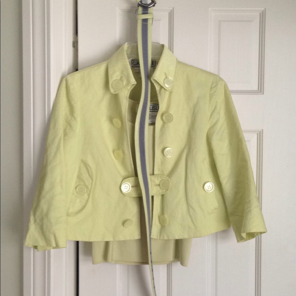 Carlisle jacket, sweater and belt